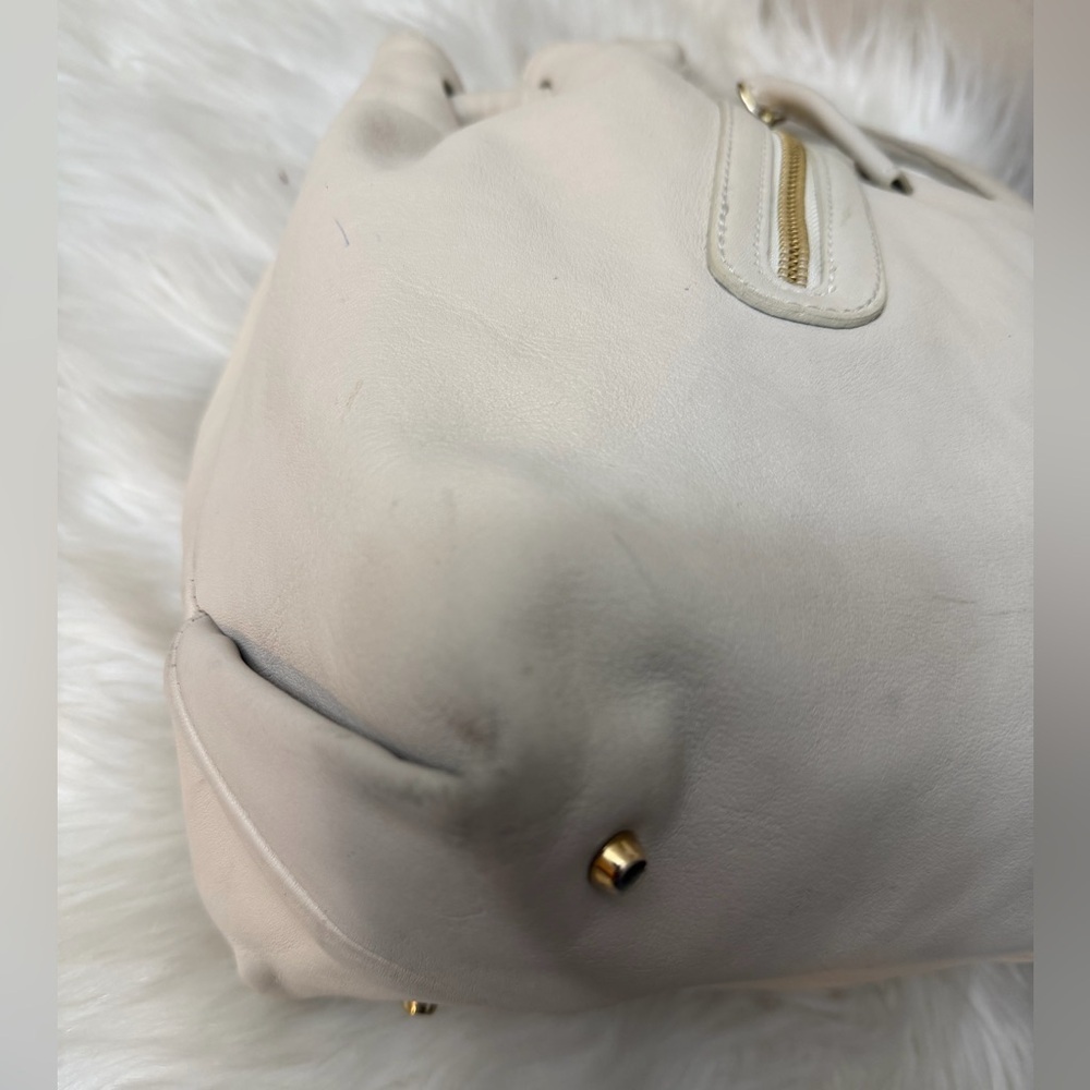 Furla Ivory Shoulder Bag with Gold Accents - Picture 5 of 15